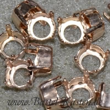 Preview: Aufnähkessel für Swarovski Chaton 1028 und 1122  8mm  rosegold (1 Stück)