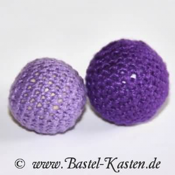 Häkelperle 20mm flieder (1 Stück)