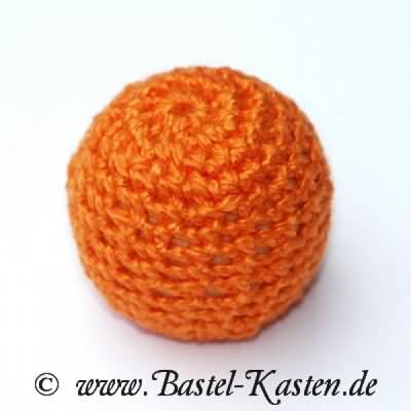 Häkelperle 20mm orange (1 Stück)