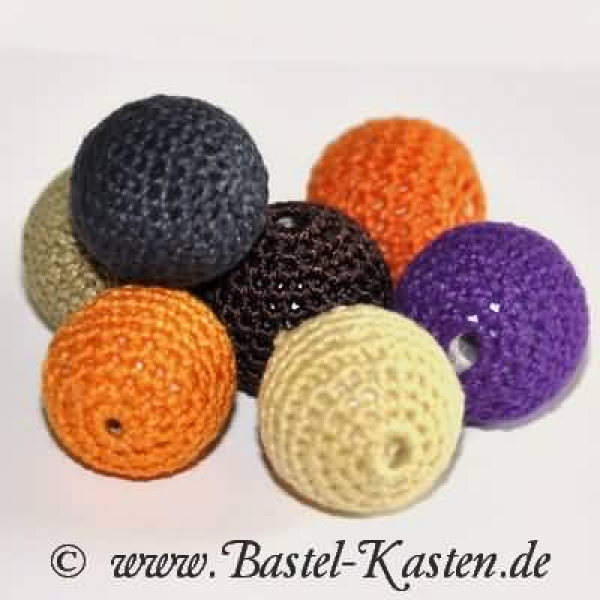 Häkelperle 20mm dunkelbraun (1 Stück)