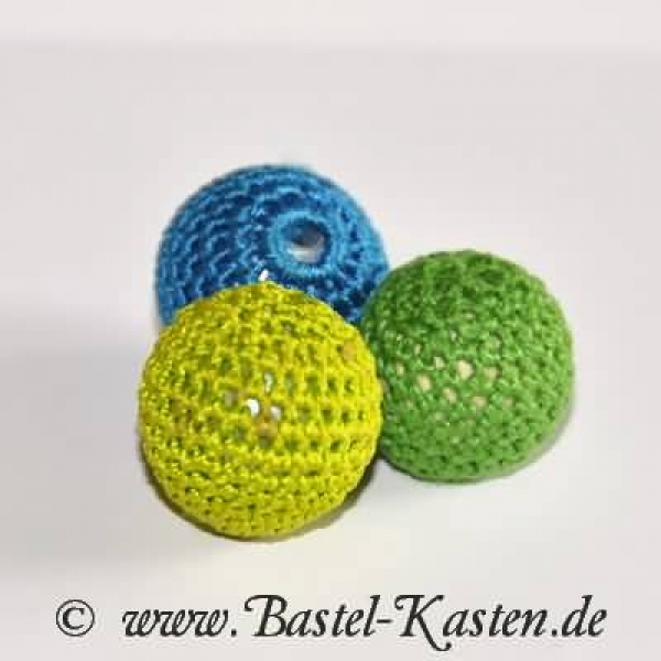 Häkelperle 22mm petrolblau (1 Stück)