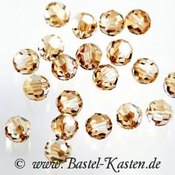 Swarovski  5000 rund facettiert 6 mm crystal golden shadow  (10 Stück)