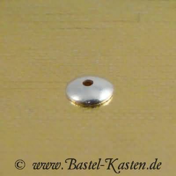 Perlkappe geschlossen ca. 4mm silberfarben (10 Stück)