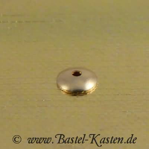 Perlkappe geschlossen ca. 4mm goldfarben (10 Stück)