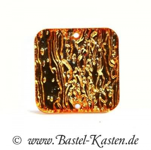 Acryl-Quadrat groß orange ca.  30 x 30mm 1 Stück