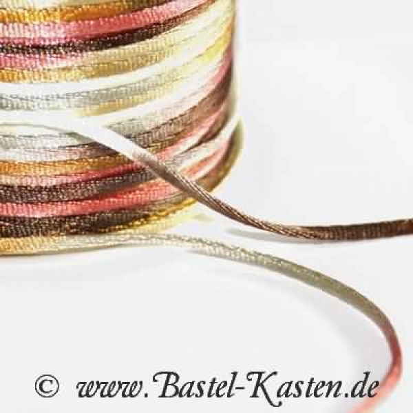 Satinband ca. 2,5mm braunton verlauf (1 Meter)