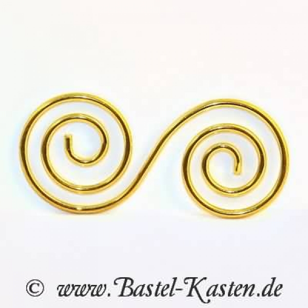 Doppel Spirale goldfarben  ca. 60mm x 28mm (1 Stück)