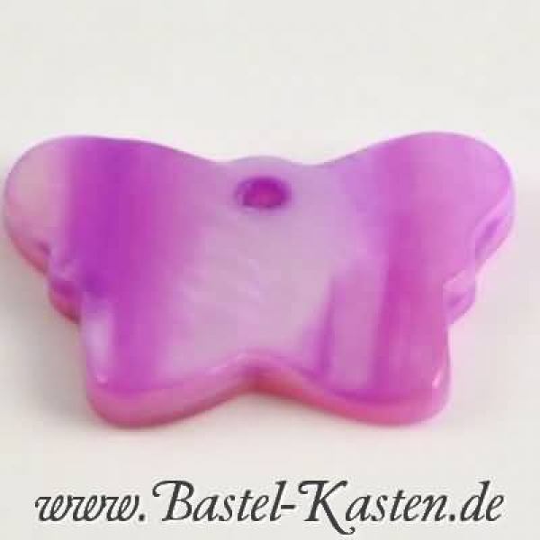 Schmetterlinge aus echtem Perlmutt fuchsia (5 Stück)