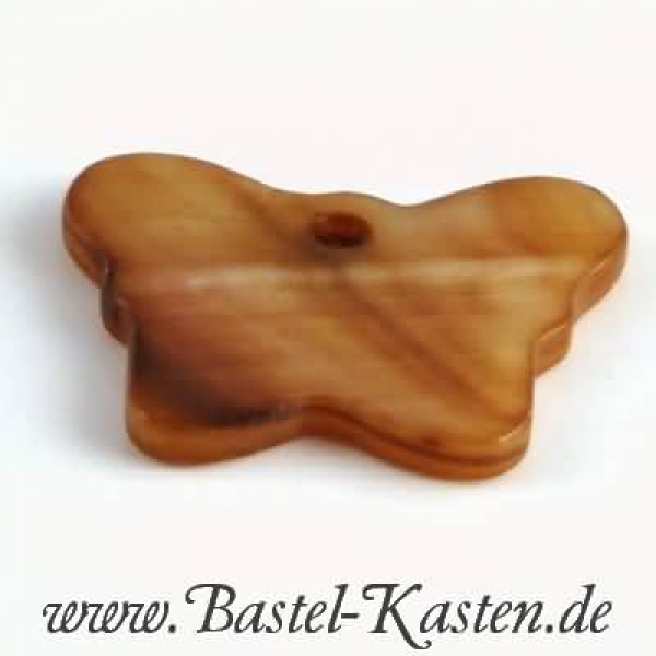 Schmetterlinge aus echtem Perlmutt braun (5 Stück)