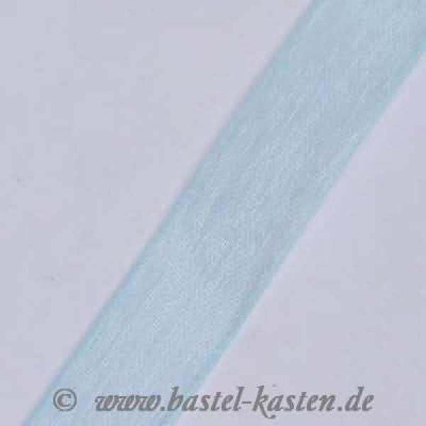 Organzaband 10 mm breit eisblau (1 Meter)