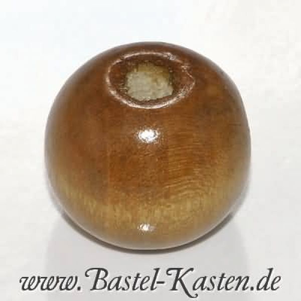 lackierte Holzperlen ca.16 mm braun (15 Stück)
