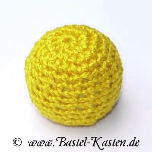 Häkelperle 20mm hellgelb (1 Stück)