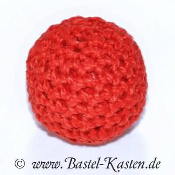 Häkelperle 20mm rot (1 Stück)