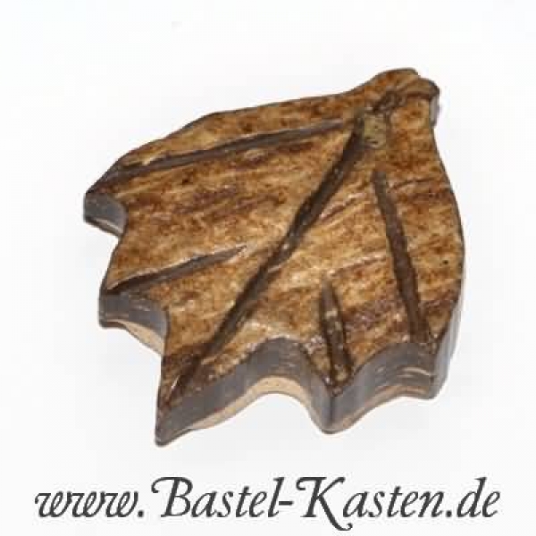 Blatt aus Kokosnussschale ca. 26 mm  dunkelbraun (1 Stück)