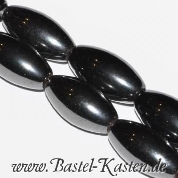 Magnetperlen Oval 16mm hämatit (10 Stück)