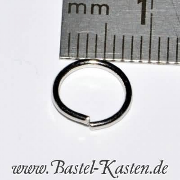 Bindering rund offen silberfarben 9mm (10 Stück)
