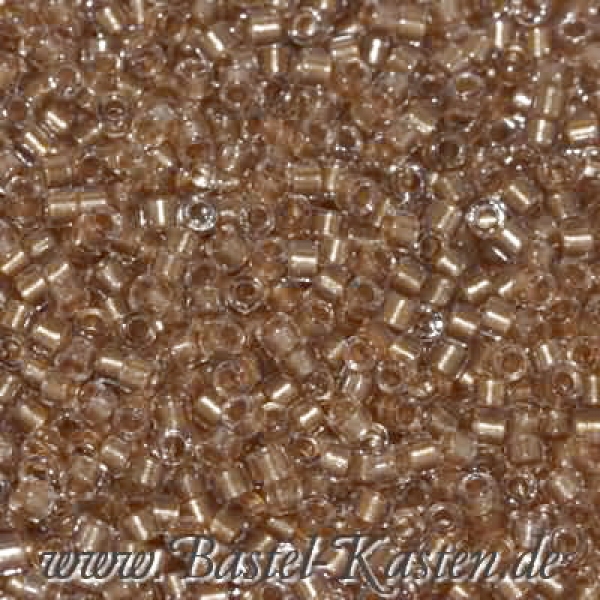 DB-0907 Delicas 11/0 FE sparkle crystal-taupe  ca. 7,5 Gramm