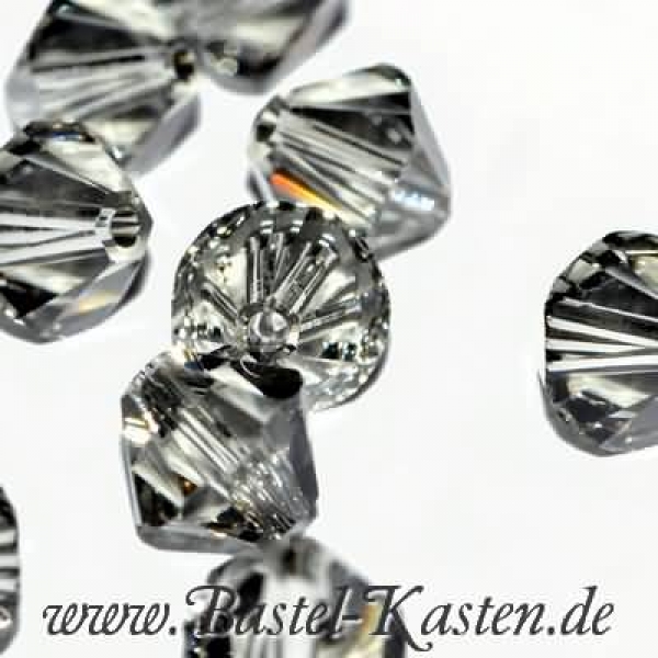 Swarovski Doppelkegel 5328  6 mm  black diamond (10 Stück)