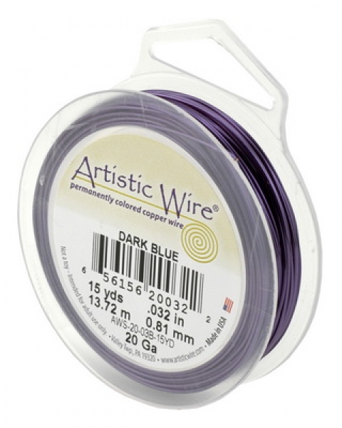 Artistic Wire dunkelblau 18 Gauge / 1mm dick  (ca. 9 Meter auf Spule)