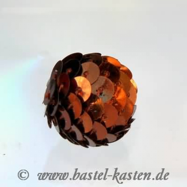 Pailettenperle 18mm  braun (1 Stück)