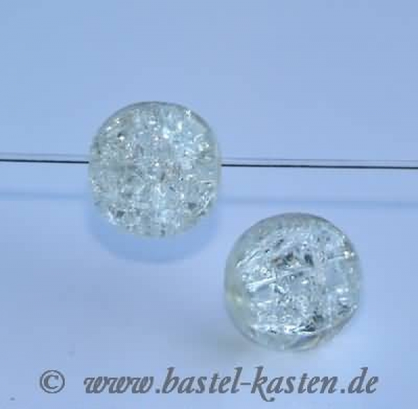 Crackle Beads 10mm crystal (10 Stück)