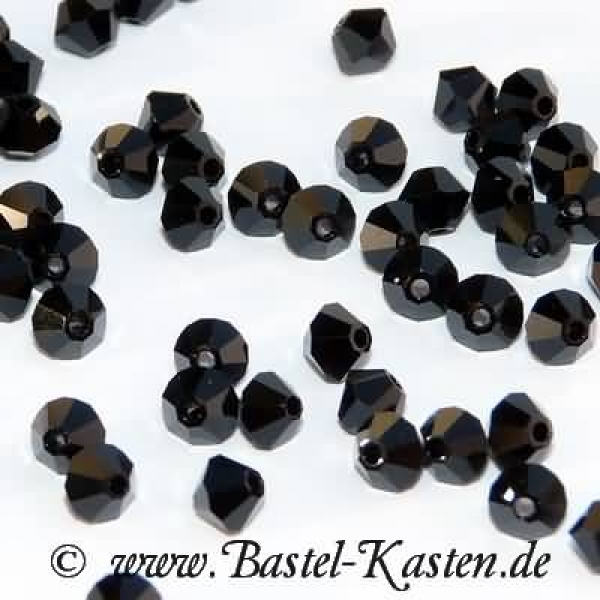 Swarovski Doppelkegel 5328  3 mm  jet (50 Stück)