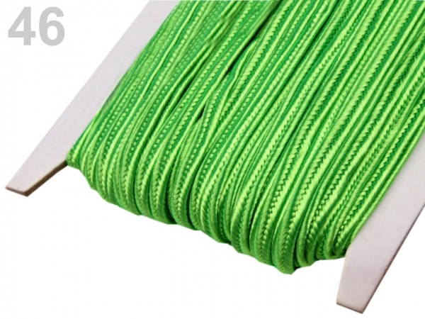 Soutache Band 510248 100% Viscose 3mm Vibrant Green (1 Meter) 46