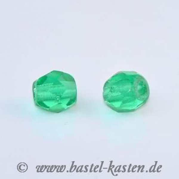 Feuerpolierte Perle 4mm emerald (50 Stück)