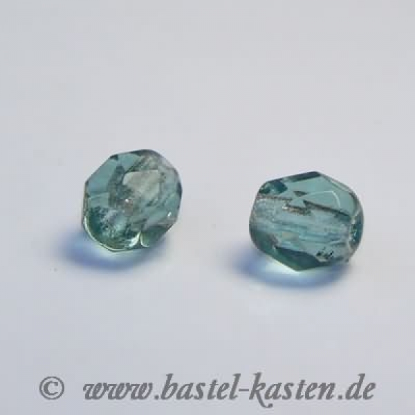 Feuerpolierte Perle 4mm montana (50 Stück)