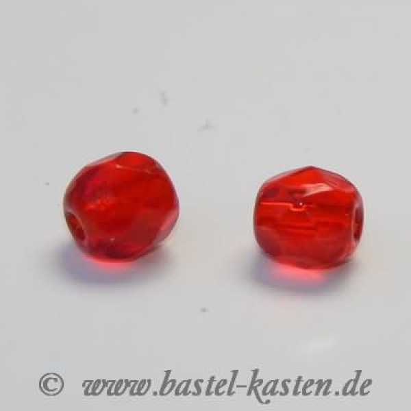 Feuerpolierte Perle 4mm siam (50 Stück)