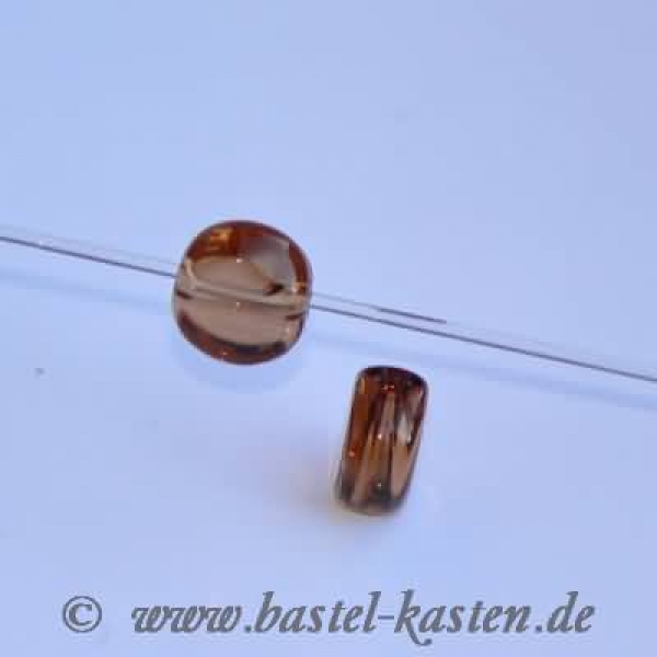 Glasmünze 6 mm braun (20 Stück)