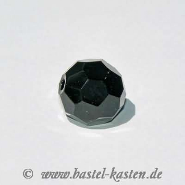 Glasschliffperlen schwarz 12mm (10 Stück)