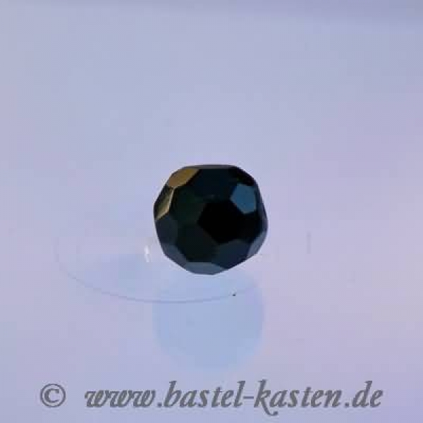 Glasschliffperlen schwarz 6mm (10 Stück)