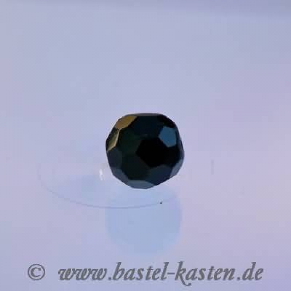 Glasschliffperlen schwarz 6mm (10 Stück)