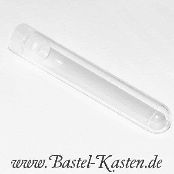 Reagenzröhrchen 12 x 75 aus glasklarem Polystyrol mit weißem Stopfen (60 Stück)