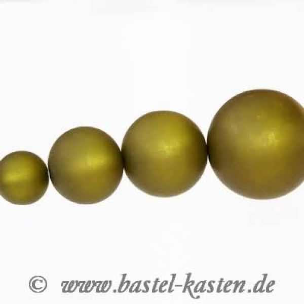 Polaris-Perle Kugel 10mm matt oliv (1 Stück)