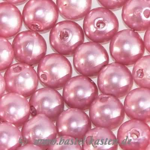 Kunststoffwachsperlen 6 mm  altrosa  (60 Stück)