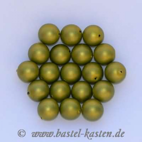 Glaswachsperlen Renaissance 8 mm limone matt (20 Stück)