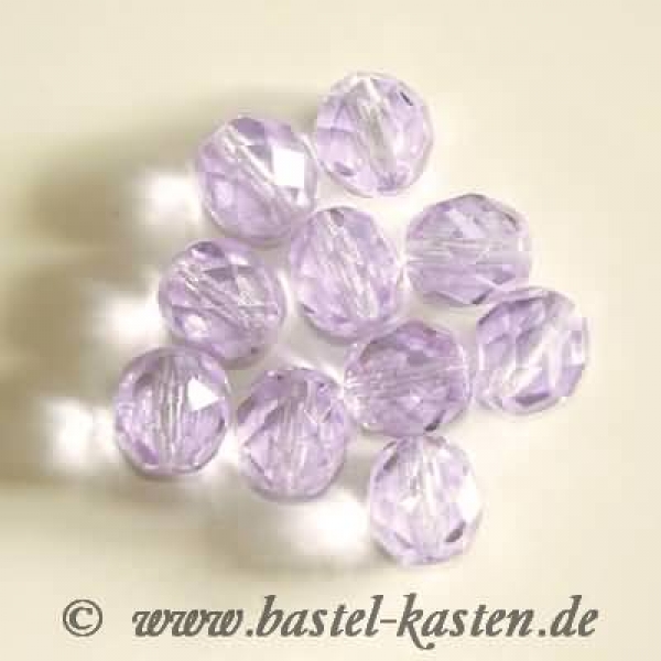 Feuerpolierte Perle 8mm violet (10 Stück)