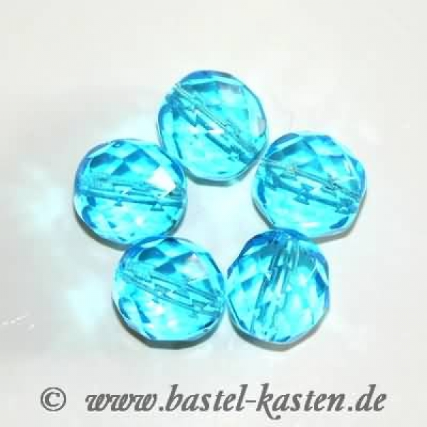 Feuerpolierte Perle 10mm aquamarine (5 Stück)