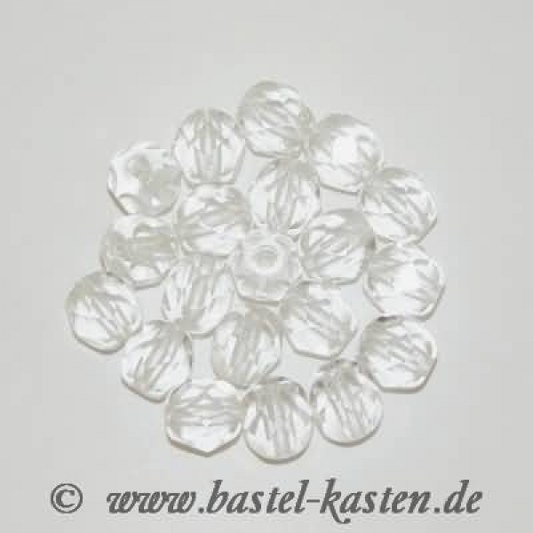 Feuerpolierte Perle 6mm crystal (20 Stück)