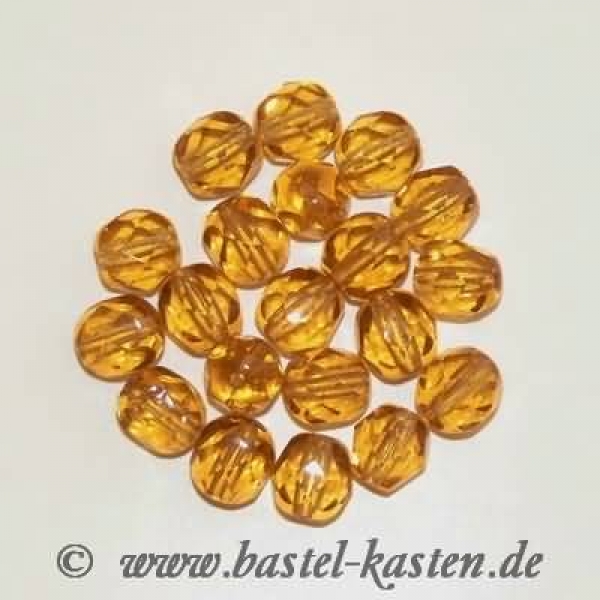 Feuerpolierte Perle 6mm topaz (20 Stück)