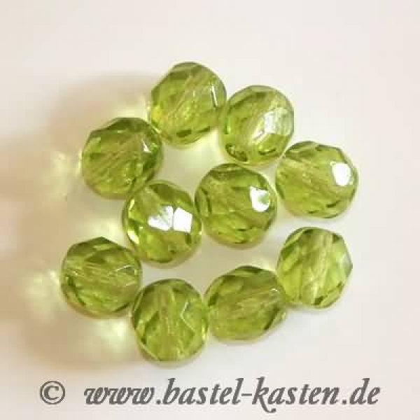 Feuerpolierte Perle 8mm maigrün (10 Stück)