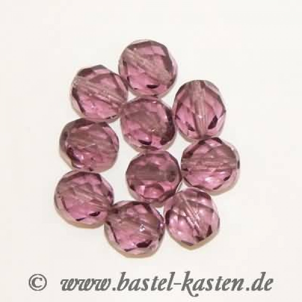 Feuerpolierte Perle 8mm amethyst (10 Stück)