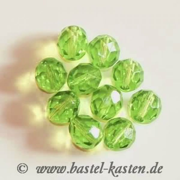 Feuerpolierte Perle 8mm peridot (10 Stück)