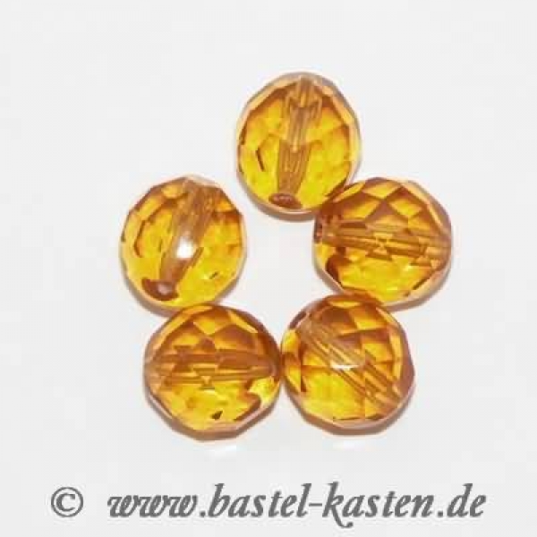 Feuerpolierte Perle 10mm topaz (5 Stück)