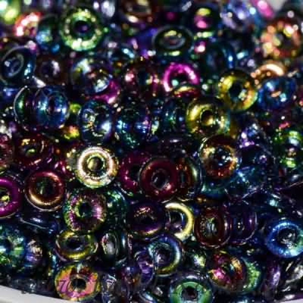 O-Beads 3,8mm x 1mm crystal magic blue (5 Gramm)