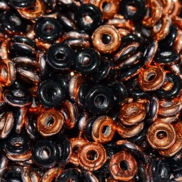 O-Beads 3,8mm x 1mm jet sunset (5 Gramm)