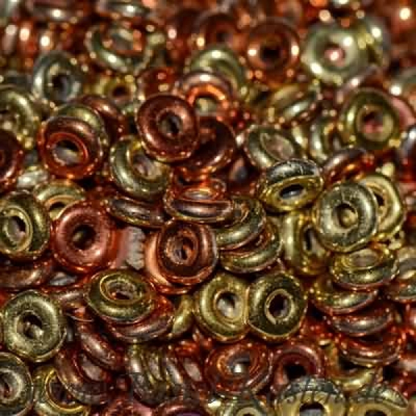 O-Beads 3,8mm x 1mm jet california gold rush (5 Gramm)