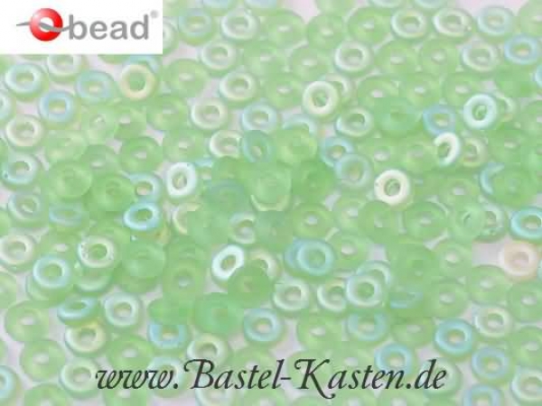 O-Beads 3,8mm x 1mm peridot ab matted (5 Gramm)